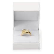 Oirlv Jewelry Ring Box Velvet Jewelry Display Storage Case White Leather Paper